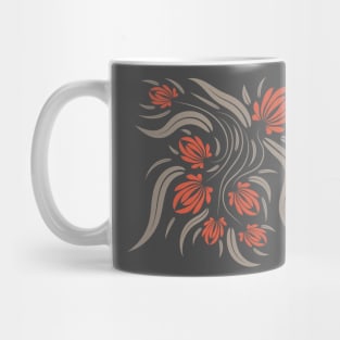 Folk flowers floral art print Flowers abstract art Mug